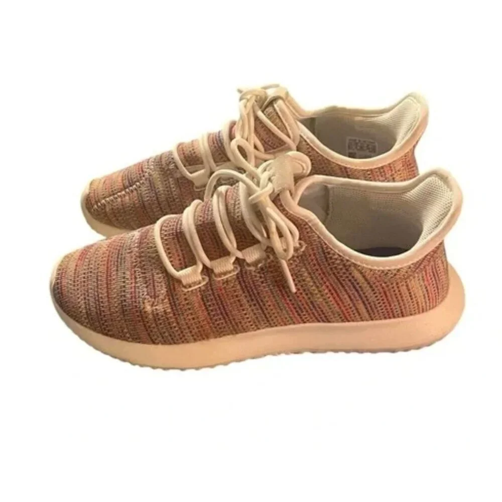 Adidas Tubular Shadow Multicolored Knit Sneakers Womens Size 6.5 Lightweigt
